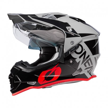 Sierra Helmet V23 Grey Black Red