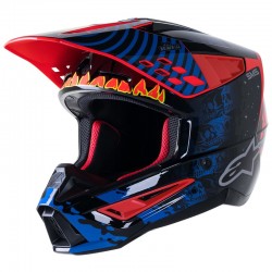 S-M5 Solar Flare Black Blue Red Fluo Glossy