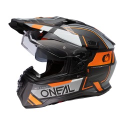 D-SRS Helmet Square V.23 Black Gray Orange