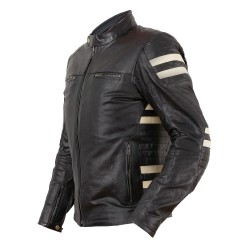 Stripes Road Leather Black Beige