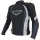 Strike Racing Leather jacket Black Gun White