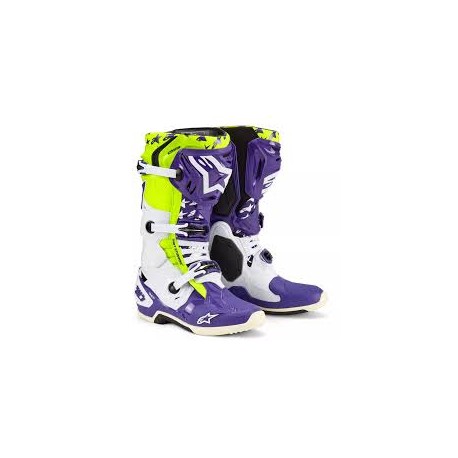 Tech 10 White Purple Yellow Fluo