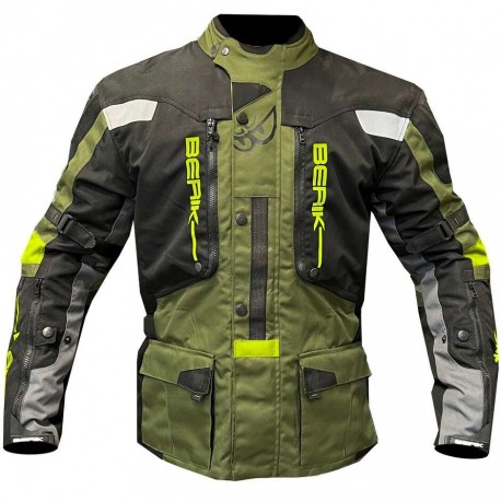 Textile Jacket Black Military Green Black