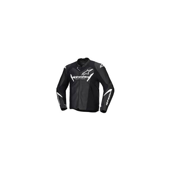 Faster V3 Leather Jacket Black White