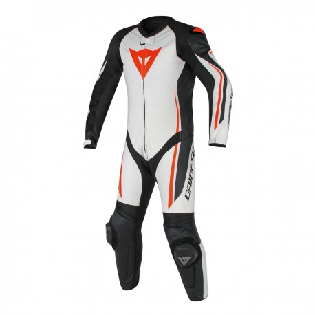 Assen 1 PC Perf Suit White/Black/Red Fluo