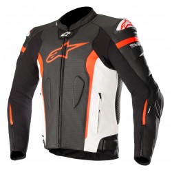 Missile Leather Jacket Tech Air Black White Red