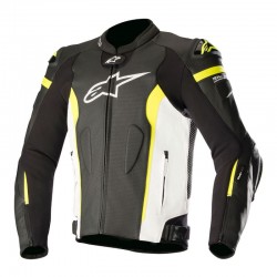Missile Leather Jacket Tech Air Black White Yellow