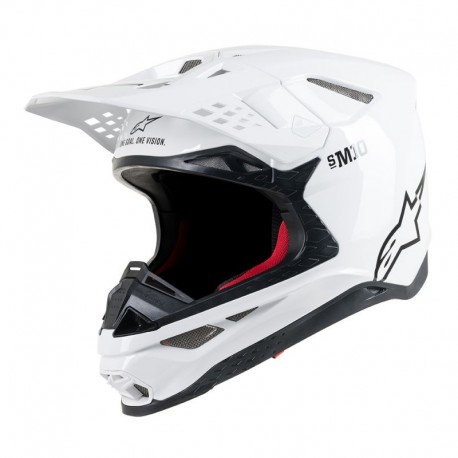 Supertech S-M 10 Solid Helmet White Carbon