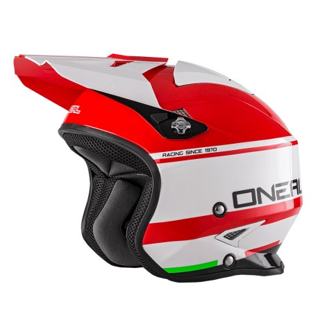 Slat Trial Helmet Crimson White Orange