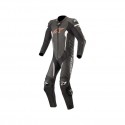 Missile Leather Suit Leather Black Fluo Red White - Tech Air