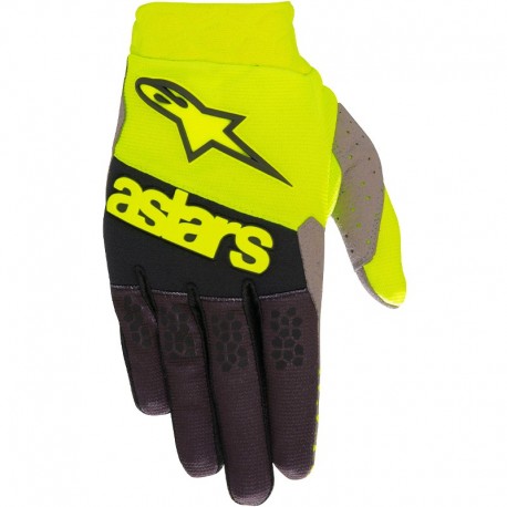 Racefend Gloves Yellow Fl Black