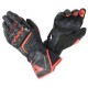 Carbon D1 Long Gloves Black-Fluo Red