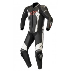 Gp Force Leather Suit 1 Pc Black-White