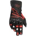 Twin Ring Leather Glove Black-Red