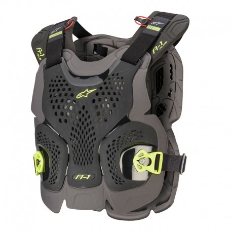 A-1 Plus Chest Protector Black Antracite Yellow Fl