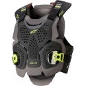 A-4 Max Chest Protector Black Antracite Yellow FL