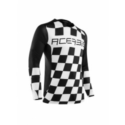 Mx Start e Finish Jersey Nero-Bianco