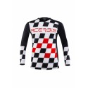 Mx Start e Finish Jersey Nero-Rosso