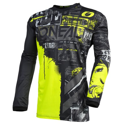 Element  Jersey Racewear Black Neon Yellow