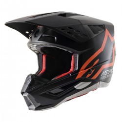 S-M5 Compass Helmet Ece Black Orange Flu Org