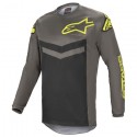 fluid Speed Jersey Dark Grey Yellow Fluo