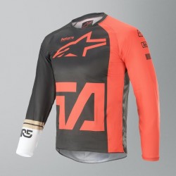 Racer Compass Jersey Antracite Red fluo White
