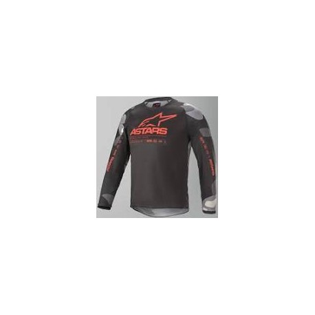 Youth Racer Tactical Jersey Grey Camo Red Fl