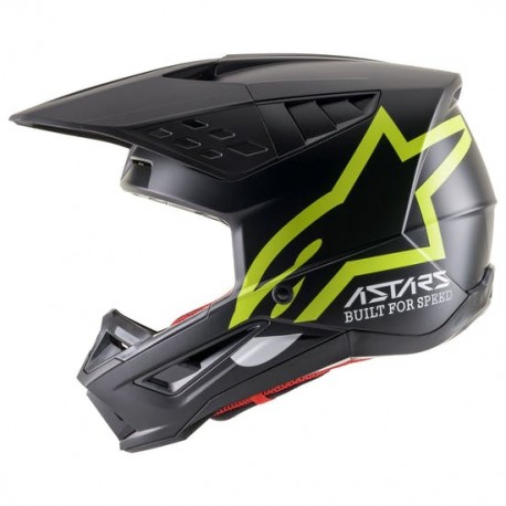 S-M5 Compass Helmet Ece Black Yellow Fluo Matt