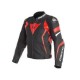 Avro 4 Lather Jacket Black Matt Red