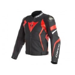 Avro 4 Lather Jacket Black Matt Red