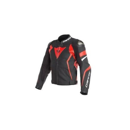 Avro 4 Lather Jacket Black Matt Red