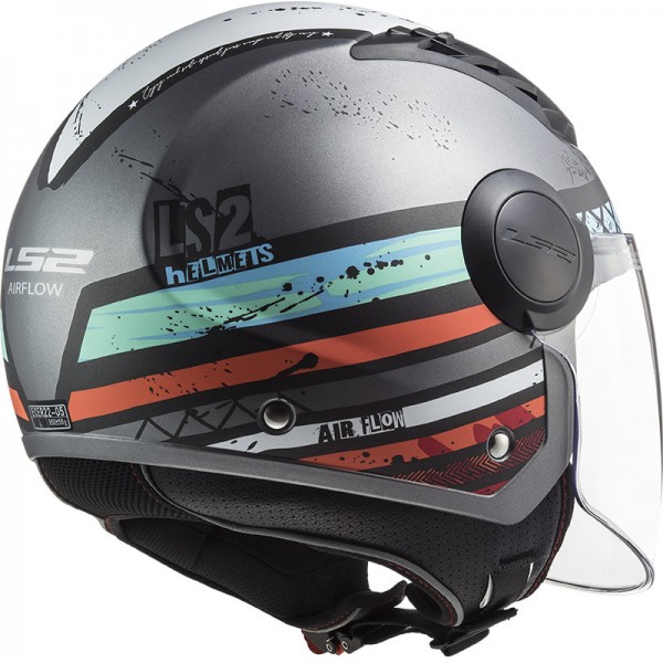 Casco LS2 - OF562 Airflow Ronnie Matt Silver Blu