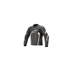 Faster V2 Air Leather Jacket Black White