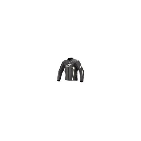 Faster V2 Air Leather Jacket Black White