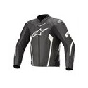 Faster V2 Air Leather Jacket Black White