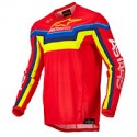 Techstar Quadro Jersey Bright Red Yellow Fl Blue