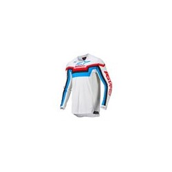 Techstar Quadro Jersey Off White Blu Neon Bright Red