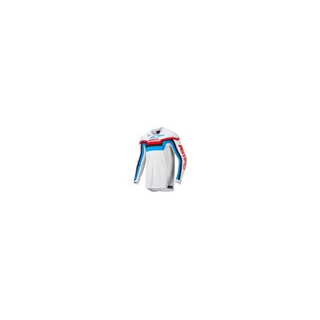 Techstar Quadro Jersey Off White Blu Neon Bright Red