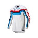 Techstar Quadro Jersey Off White Blu Neon Bright Red