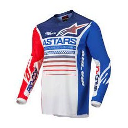 Racer Compass Jersey Off White Red Fluo Blue