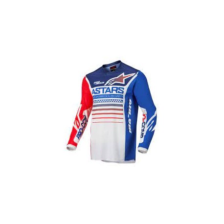 Racer Compass Jersey Off White Red Fluo Blue