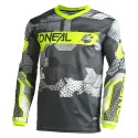 Element  Jersey Youth Racewear V.22 Camo Gray Neon Yellow