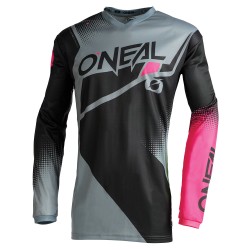 Element Jersey Racewear Womens Black Grey Pink