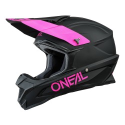 1SRS Helmet Solid Black/ pink