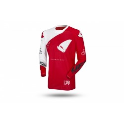 Maglia Slim Frequency Rosso Bianco