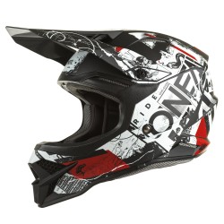 3Srs Helmet Scarz V.22 Black White Red