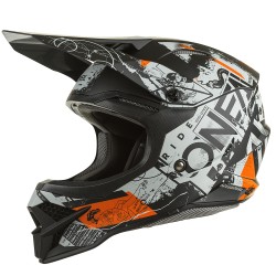 3Srs Helmet Scarz V.22 Black Gray Orange