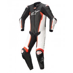 Missile V2 Leather Suit Black White Red Fluo