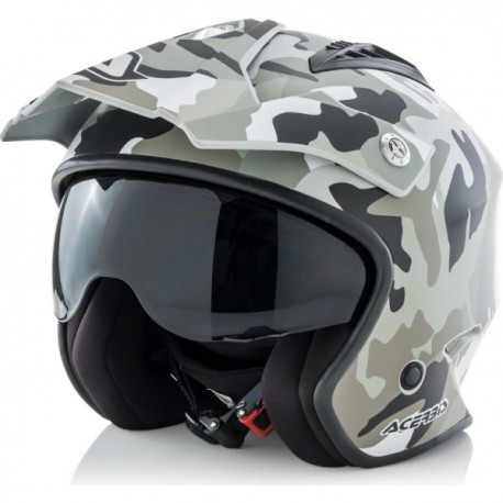 Casco Jet aria Nero arancio