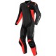 Assen 2 Leather Black Fluo Red